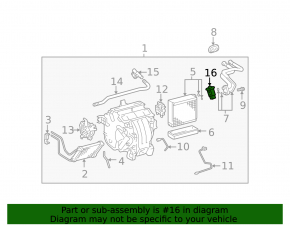 Клапан печки кондиционера Toyota Highlander 01-07