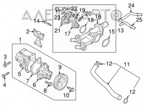 Pompă de apă Hyundai Santa FE Sport 17-18 2.0T