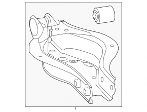 Braț de control inferior sub arcul spate dreapta, Lexus RX350 RX350h RX450h 23-26, fabricat în Japonia