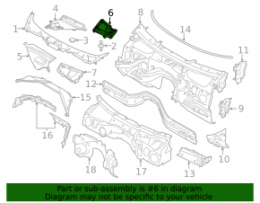 Водосток решетки дворников BMW 3 F30 12-18 тип 2