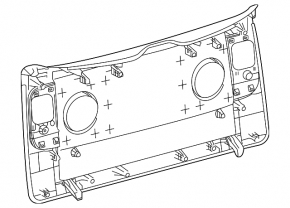 Обшивка двери багажника нижняя Toyota Sienna 21-26 черная