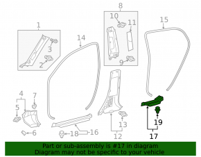 Накладка порога задняя правая Lexus CT200h 11-17 черн хром