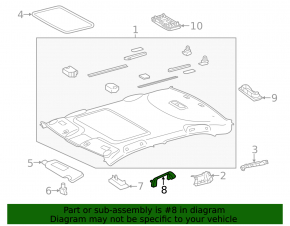 Ручка потолка задняя левая Toyota Camry v50 12-14 usa беж