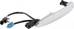 Ручка двери внешняя передняя левая keyless Nissan Leaf 13-15 хром, keyless