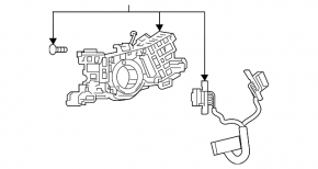 Cablaj comutator coloană direcție Toyota Rav4 19-25 fără chitară