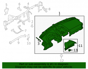 Торпедо передняя панель без AIRBAG Porsche Cayenne 958 11-16 черн кожа