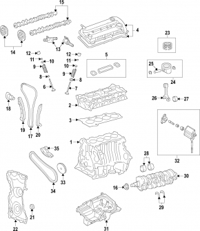 Головка блока цилиндров в сборе Ford Escape 13-16 2.5