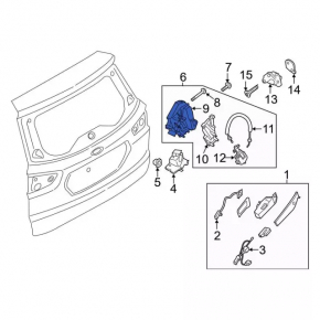 Замок двери багажника Ford Ecosport 18-22