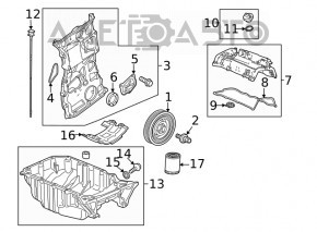 Шкив коленвала Honda Accord 13-17 2.4