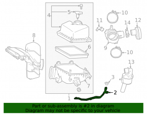 Кронштейн корпуса воздушного фильтра Lexus RX350 16-22