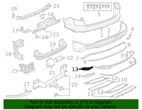 Ornament bară spate stânga Audi Q8 19-23 structură