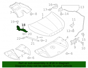 Петля капота правая Subaru Forester 14-18 SJ