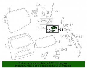 Петля двери багажника левая Toyota Highlander 08-13