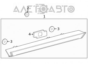 Стоп сигнал Toyota Highlander 20-26 повреждение водой, работает