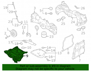 Полуподдон масляный Subaru Forester 19-22 SK 2.5 FB25D с помпой