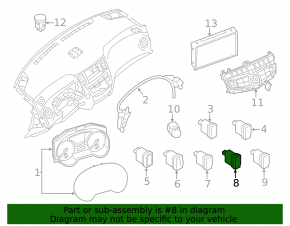 Кнопка подогрева руля Infiniti JX35 QX60 13-20