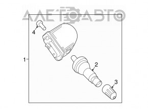 Датчик давления колеса Ford Edge 15-23 315mhz