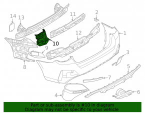 Suport bară spate, dreapta interior, BMW 4 G22 G26 21-25 pachet M