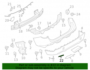 Отражатель заднего бампера правый BMW X1 E84 13-15