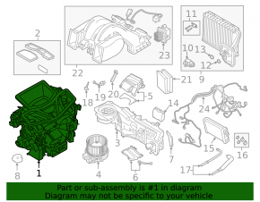 Корпус печки голый BMW X7 G07 19-26