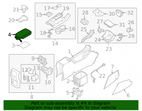 Подлокотник Kia Sportage 17-22 кожа черная