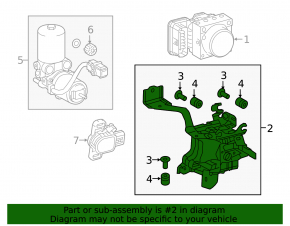 Кронштейн ABS АБС Toyota Prius 50 19-22