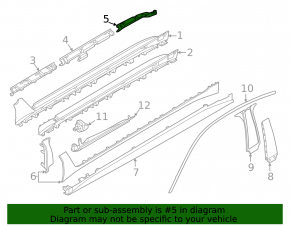 Крепление порога правого заднее правое BMW 4 G22 G26 21-26