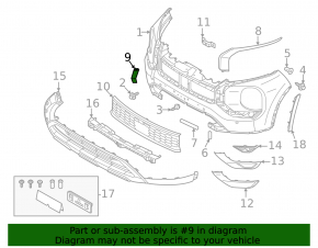 Capac cârlig de remorcare bara față Mitsubishi Outlander 22-26