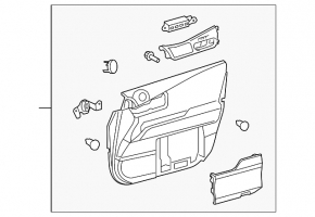 Обшивка двери карточка передняя правая Lexus RX350 RX450h 10-12 черн кожа Mark Levinson