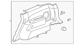 Обшивка арки правая Acura MDX 07-09