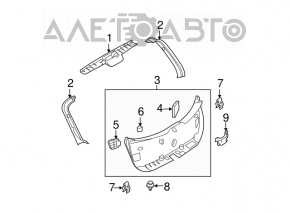 Обшивка двери багажника нижняя Mazda3 MPS 09-13