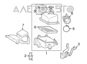 Верхняя крышка корпуса воздушного фильтра Lexus RX350 16-22