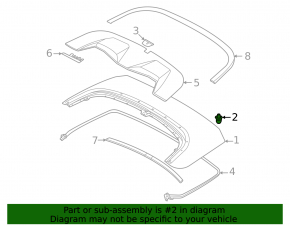 Отбойник двери багажника левый BMW X1 F48 20-22