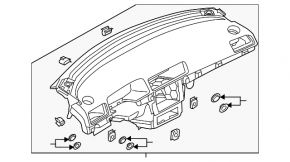 Торпедо передняя панель без AIRBAG VW Passat b7 12-15 USA