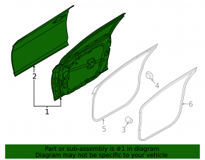 Дверь голая передняя правая Hyundai Sonata 20-23