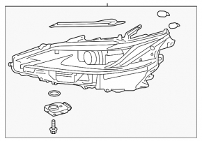 Фара передняя левая в сборе Lexus ES250 ES300h ES350 19-26 LED