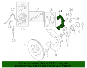 Скоба суппорта передняя правая Ford Escape MK3 13-19