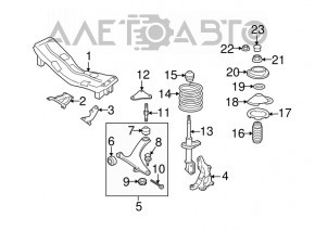 Пружина передняя левая Subaru b10 Tribeca
