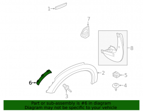Suport căptușeală aripă față dreapta pentru Mini Cooper Countryman F60 17-24