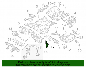 Кронштейн заднего подрамника правый Infiniti Q50 14-24 RWD