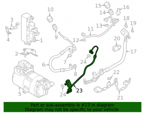 Conductă condensator-compresor aer condiționat BMW F30 16-18 PHEV