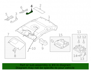 Ручка потолка передняя правая Hyundai Elantra 21-26 серая