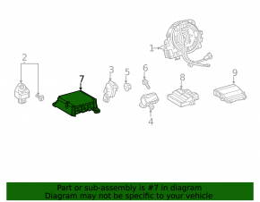 Modul calculator airbag SRS pentru Toyota Highlander 22-26 hibrid