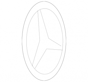 Эмблема двери багажника Mercedes R-class W251 06-13