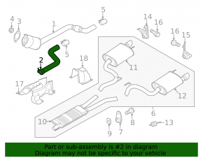 Приемная труба левая Ford Mustang mk6 15-17 5.0