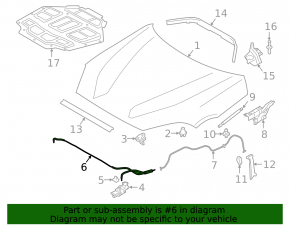 Трос открывания замка капота передняя часть BMW Z4 18-26