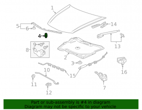 Отбойник капота Honda Accord 13-17