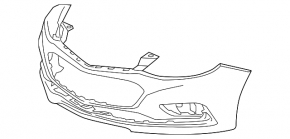 Бампер передний голый Chevrolet Cruze 16-18