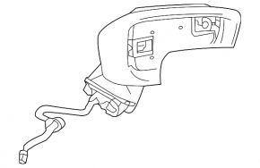 Зеркало боковое правое в сборе Mazda CX-3 16-21 6 пинов