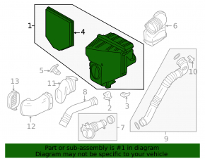 Корпус воздушного фильтра BMW X3 F25 13-17 2.0T